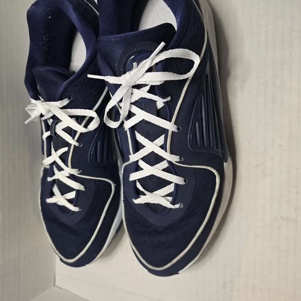Nike Blue and White Athletic Shoes with‎ Streamlined Design